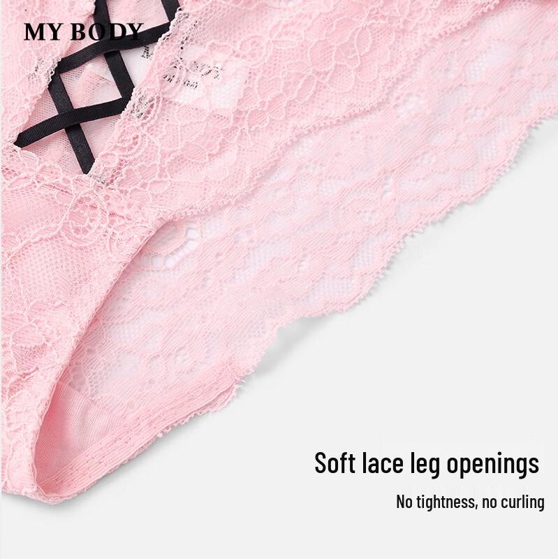 mybody Low-Rise Lace High-Cut Thong Underwear