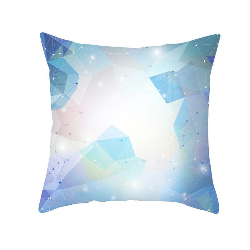 Home Decoration Geometric Space Printed Pillow Cover Colorful and Bright Sofa Cushion Cover