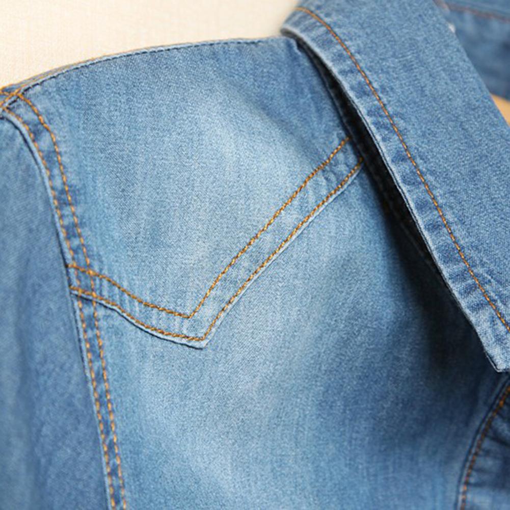 Giacca di jeans con nodo allacciato, lunghezza cropped, tipo corto, monopetto, allacciatura con lacci, camicia di jeans con nodo allacciato, jeans blu, cardigan, giacca da donna