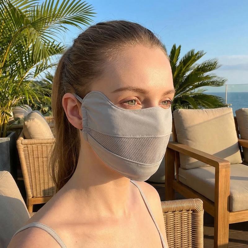 Ice Silk UV Face  Breathable Lightweight Washable for Cycling Sports and Everyday Outdoor Protection