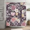 Luxury Watercolor Floral Shower Curtain for Bathroom Decor Modern Bath Mat Set in Various Colors
