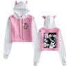 Nuova Felpa con Cappuccio Blu Prison Blue Lock Anime con Orecchie da Gatto - Collezione Autunno/Inverno Donna