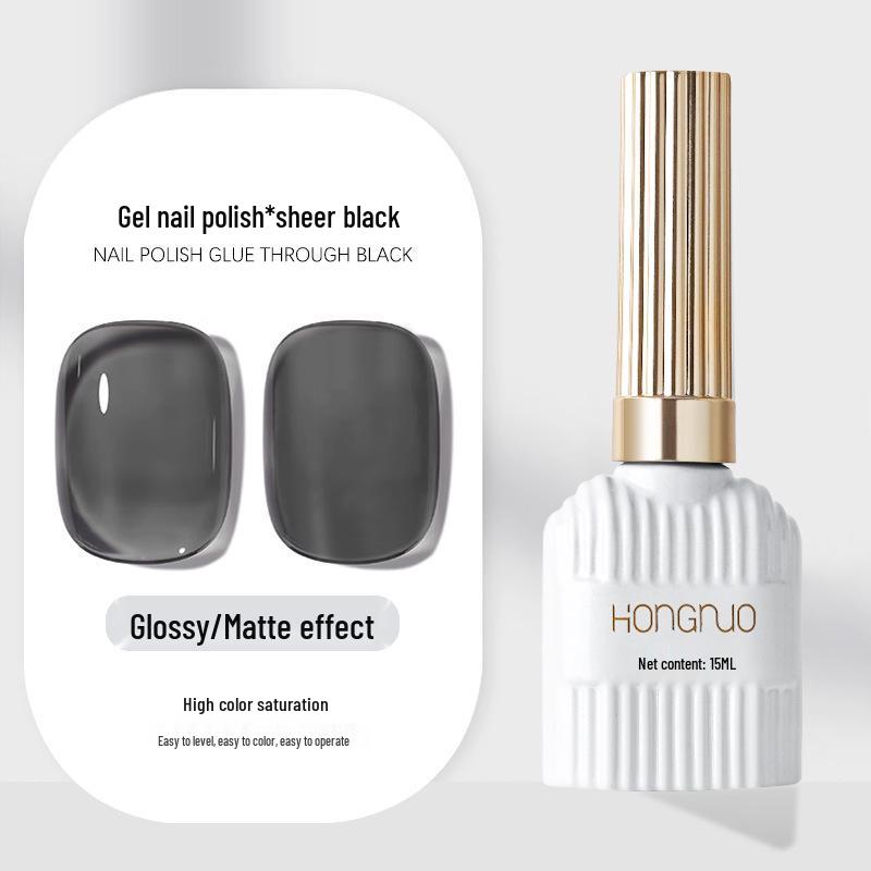 

HONGNUO Чисто черный УФ гель-лак для ногтей - Прозрачный и универсальный, Долговечный, Экстра черный для салонов