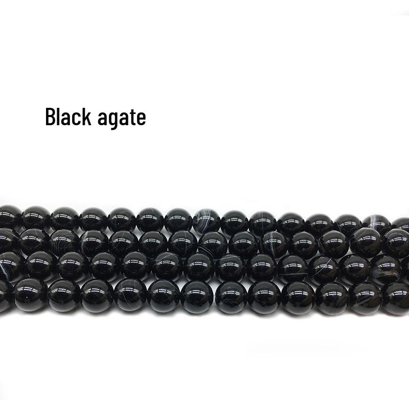 Blue Agate Starry Sky Chalcedony Beads for DIY Handmade Round Earrings