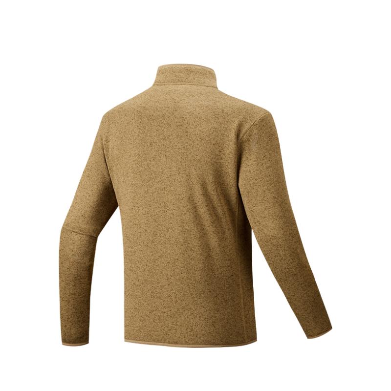 Anta Outdoor Series Solid Color Minimalist Stand Collar Zipper Jacket Men Jackets 952546701-3