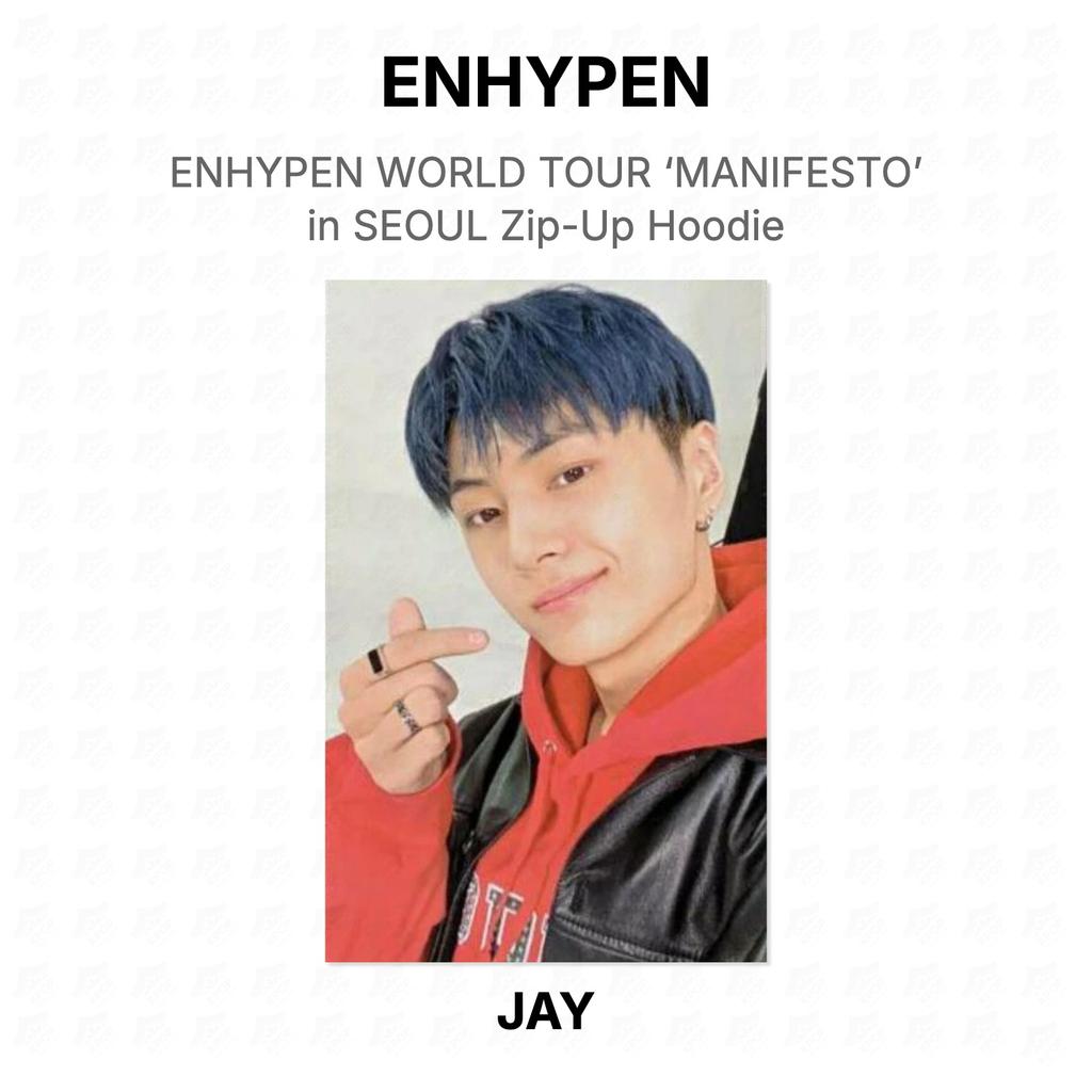 ENHYPEN WORLD TOUR ‘MANIFESTO’ in SEOUL Reißverschluss-Hoodie Offizielle Fotokarte