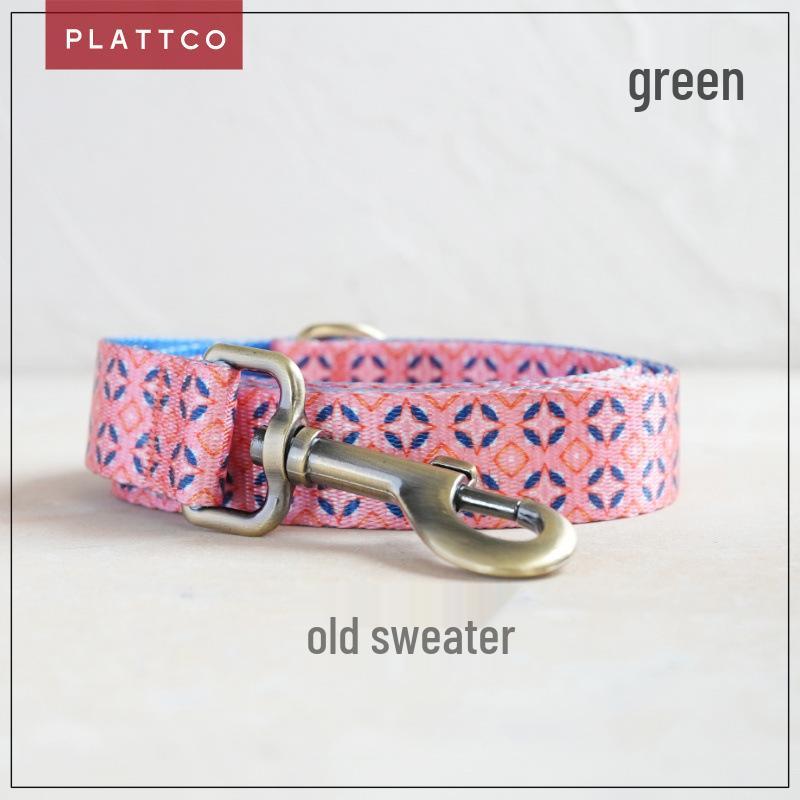 PLATTCO Anti-loss Imitation Nylon Pet Collar with Laser Engraved Dog Leash PDL361 XL: 2.5cm (56-62cm)