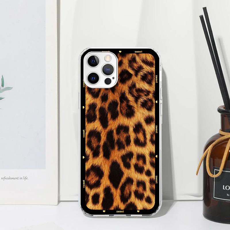Animal Leopard Print Phone Case For Iphone 17 Air 16 15 Plus 16E 14 Pro Max 13 Mini 12 11 7 8 SE Fundas Soft Back Cover 17 Air 1