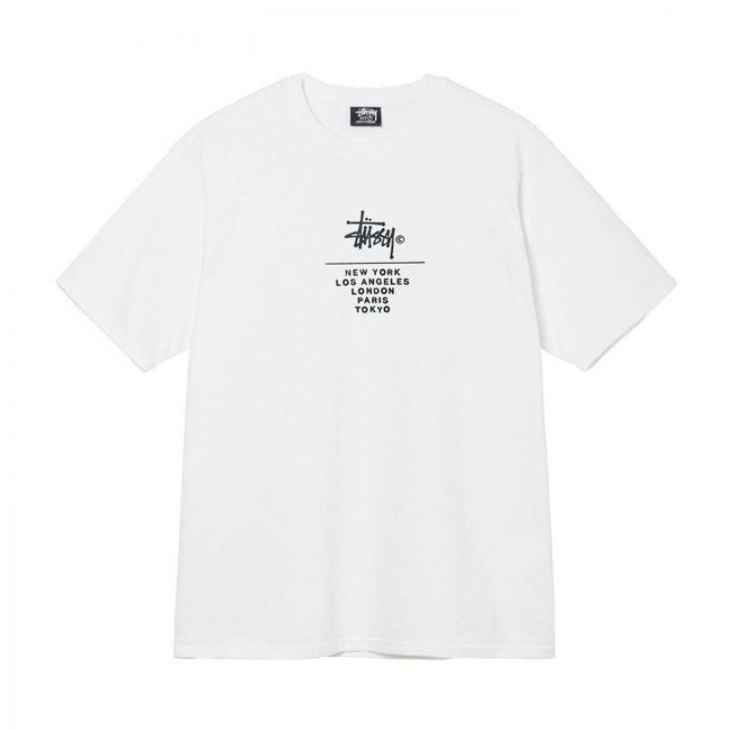 Mens Loose Fit Short Sleeve T-Shirt 270g Heavyweight Cotton Tee Casual Top In Navy Khaki Black White
