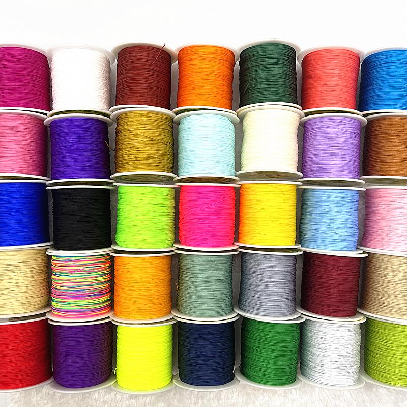 NEW 0.4/0.8/1.0/1.5mm Nylon Cord Thread Chinese Knot Macrame Cord Bracelet Braided String DIY Tassels Beading Shamballa Thread