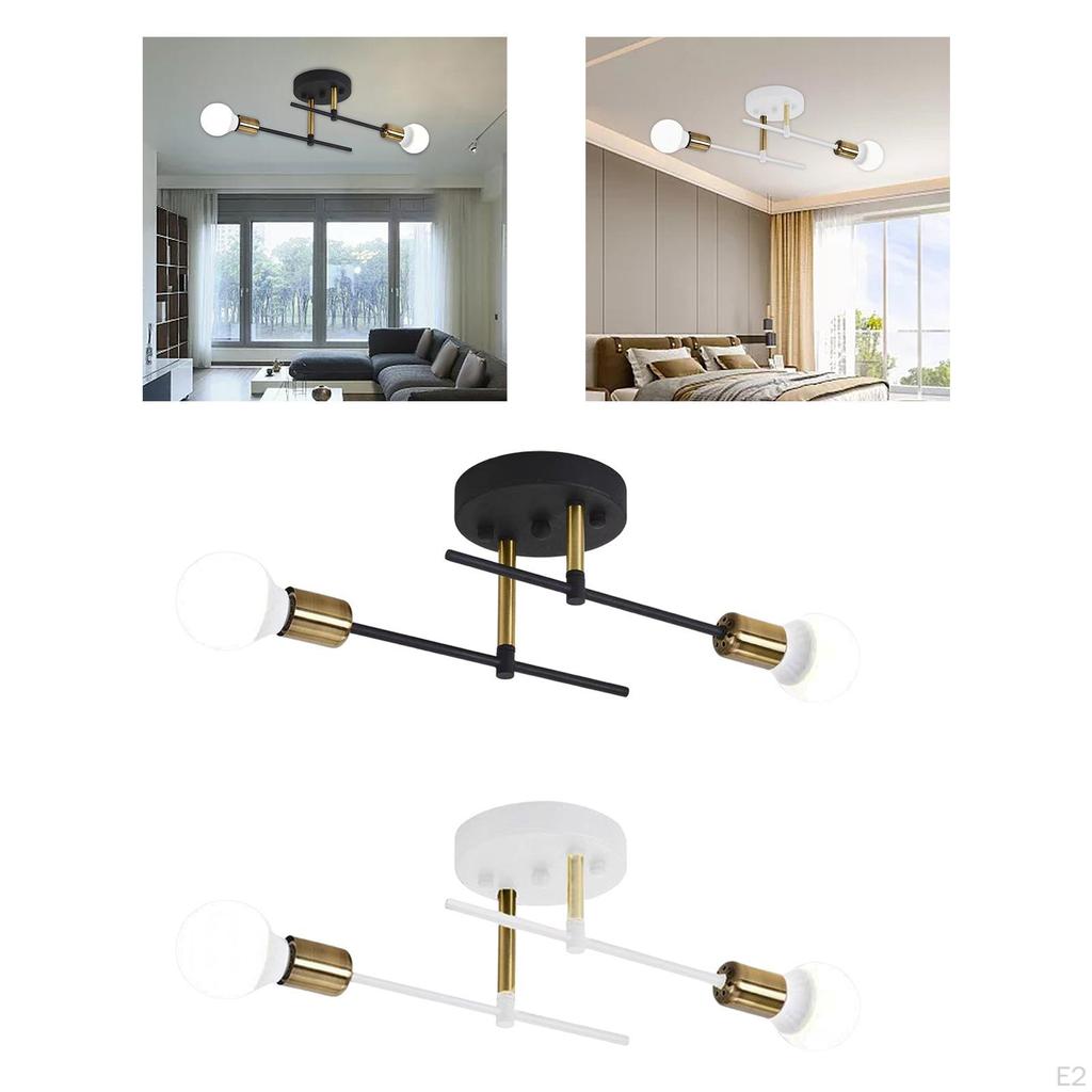 Moderní železný stropní lustr s 2 světly pro výzdobu obývacího pokoje v ložnici