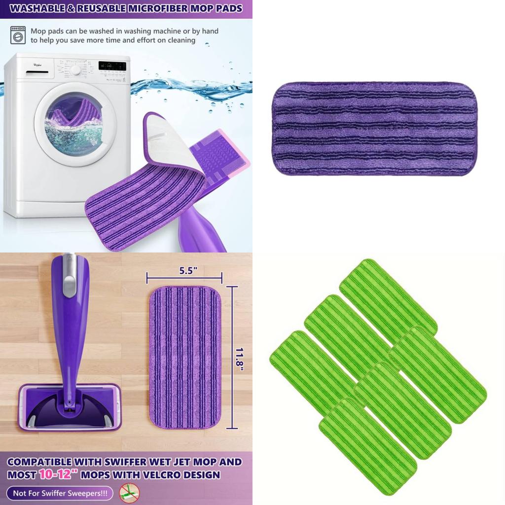 For Flash Powermop Mop Pad Reusable Fibers For Daily Cleaning Home Office