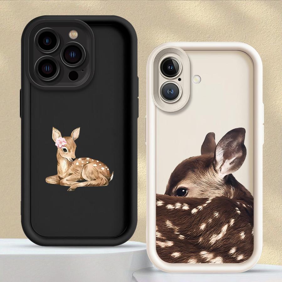 Case for iPhone 17 Pro Max 17e 16 13 11 15 Plus 14 Air 12 Pro Phone Cover Vintage Brown Deer Design
