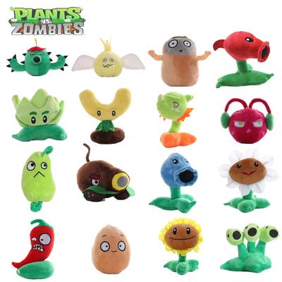 15-20cm Plants VS Zombies 2 Toy Peashooter Cartoon Plush Anime Figures Cherry Sunflower Wall-Nut Squash Split Pea Kids Gift