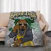 Rapper S-Snoop Dogg Throw Lightweight 240g Flannel Blanket Soft Skin-friendly for Summer Cooling