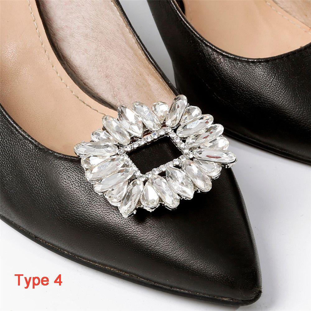 1 szt. Klips do butów Buty ślubne Wysoki obcas Kobiety Panna młoda Dekoracja Cyrkonie Błyszczące Ozdobne Klipsy Motyl Charms Klamra