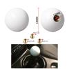 HANSWD Pearl Shift Pearl Gear Knob for Universal Custom Black with 3 Adapters for Japanese Vehicles Knob, Ball-Shaped AT/MT Vehicles, (Natural White)