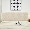 1 Pc Headboard Cover Elastic Jacquard Bedside Cover For Bed In Bedroom Easy To Clean Headboard Cover A Pattern Of Latteart