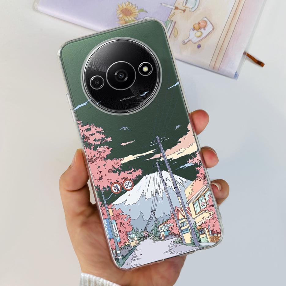 Für Xiaomi Redmi A3 Hülle Stilvolle Bemalte Abdeckung 6,71'' Klare Silikon-Weiche-TPU-Handyhülle Für Xiaomi Redmi A3 RedmiA3 Fundas Capa
