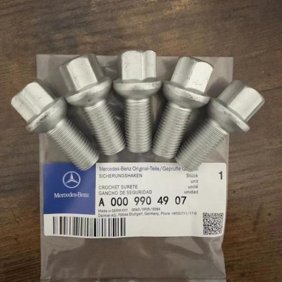 5Pcs Genuine Wheel Lug Bolts Nuts 0009904907 For Mercedes Benz SL550 CLS550 C250