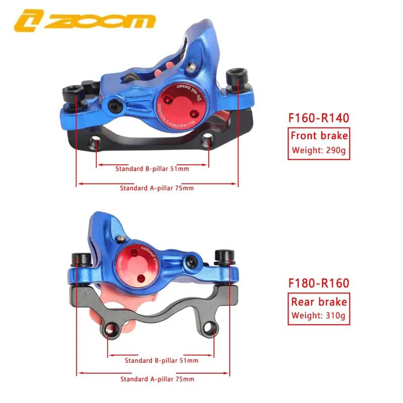ZOOM Hydraulische Fahrradbremse HB-875 Mountainbike Scheibenbremse Vorne 800mm / Hinten 1400mm Hydraulische Bremse MTB Fahrradzubehör