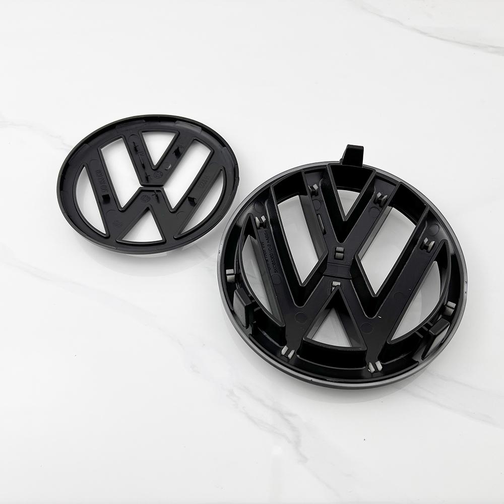 2pcs ABS 135mm Car Front Grille Badge and 110mm Rear Trunk Emblem Lid Logo Accessories For VW Golf 6 MK6 5K0853601C 5K0853630