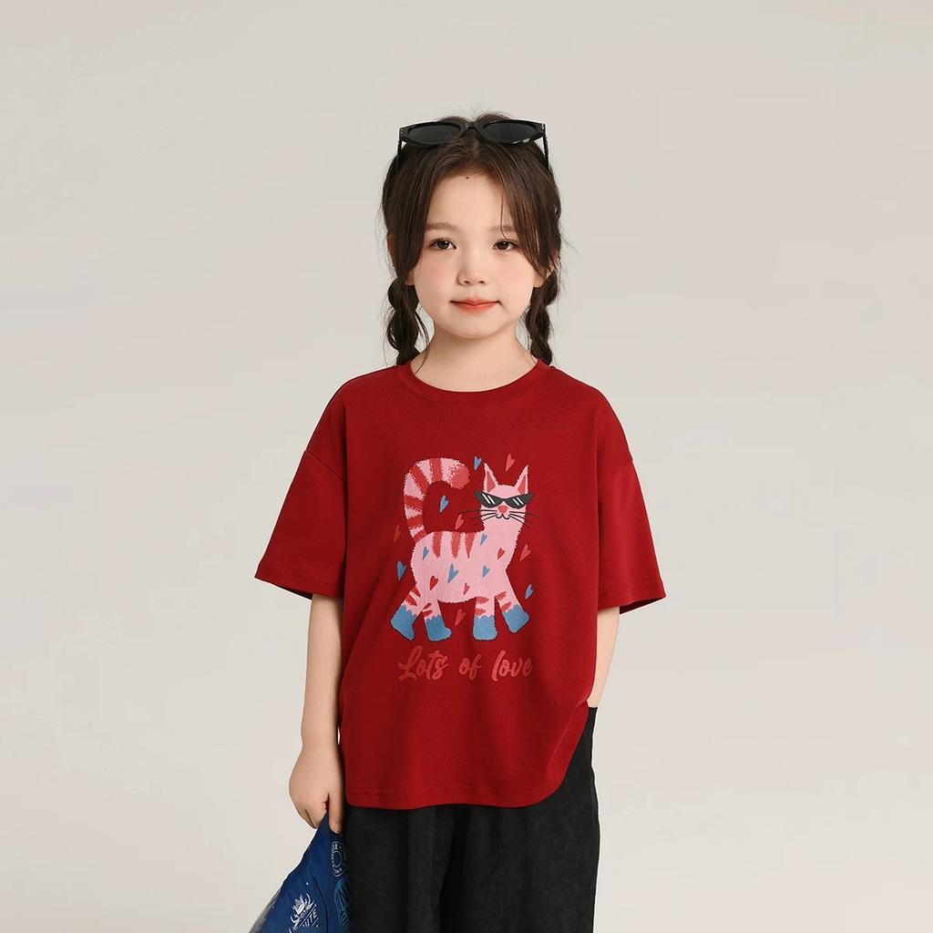 Cotton trendy children's fashionable short-sleeved T-shirt