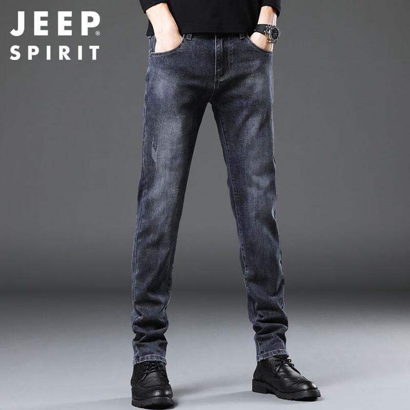 JEEP SPIRIT Men's Autumn/Winter Straight Fit Jeans