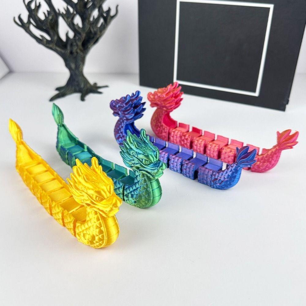 Realistic Articulated Chinese Dragon Cute Dragon Keys Holder Desktop Ornament