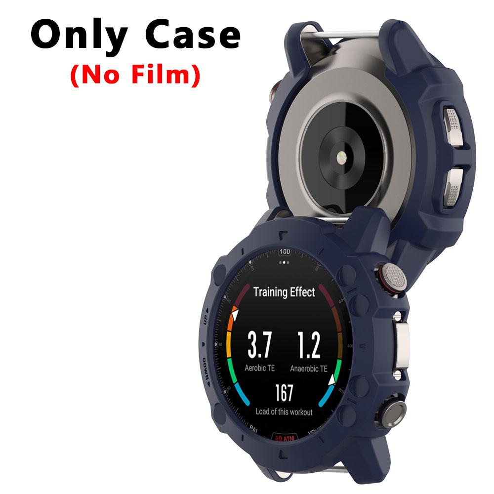 2-I-1 Deksel + Herdet Glass Film For Huami Amazfit Falcon TPU PC Skjermbeskytter & Støtfanger Beskyttelsesdeksel For Amazfit Falcon
