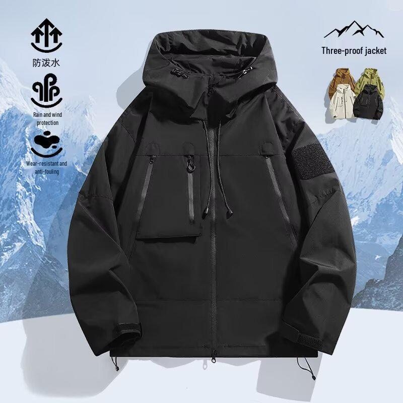 

2025 Men s Trendy Loose Pique Jacket - Spring & Autumn | High Street, Hong Kong, Harajuku & Korean Styles S чорний