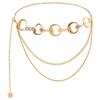 Sunflower Metal Waist Chain for Women - Adjustable European & American Style Waist Belt Ornament
