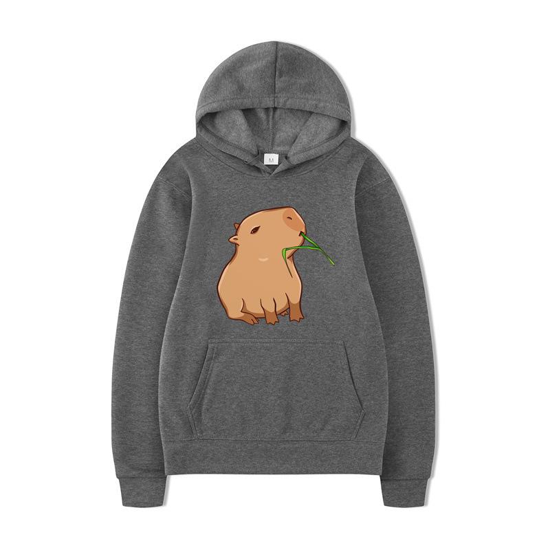 Cartoon Anime Print Fashion Sweatshirt Hip Hop Casual Unisex Autumn Winter Fleece Oversize Streetwear Tops Sudaderas