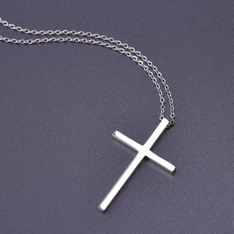 Personality Crosses Necklace Men 45-60cm Chain On The Neck Stainless Steel Necklaces For Men Women Accessories Fashion Jewelry