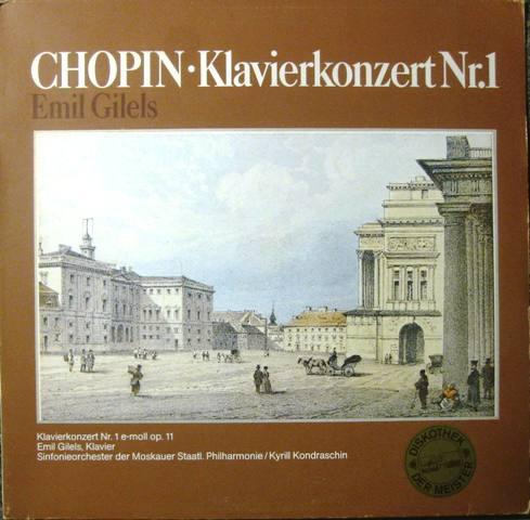 

LP Record FRDRIC CHOPIN MOSCOW PHILHARMON Klavierkonzert Nr.1 64053 Melodia Auslese 1975 Germany Classical Used