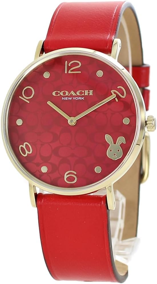 

PERRY Red Dial Stainless Steel Mineral Glass Quartz 36MM Watch Accessories Watch Brand 14503977 [Coach] Women s [Item]