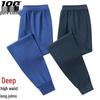Men's Plus Size High Waist Cotton Warm Pants for Middle-Aged & Elderly