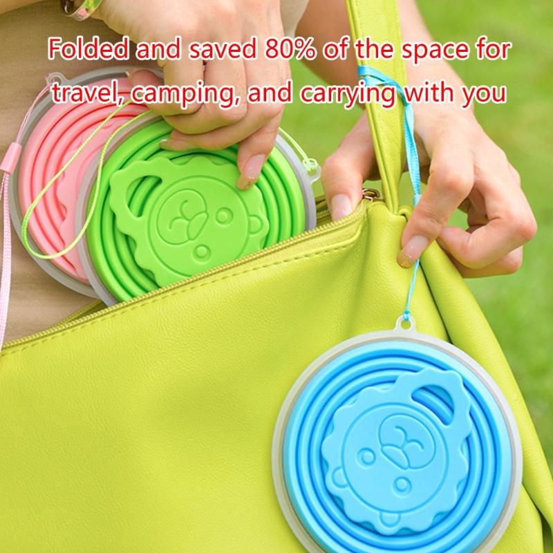 2 stuks Intrekbare Siliconen Koffiekop Lekvrij Waterbeker Buiten Opvouwbare Kampeerbeker Uitklapbare Drinkbeker met Deksel