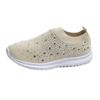 Fashion Women's Crystal Comfort Soft Bottom Flat Breathable Mesh Sneakers Women's Plus Size Non-Slip Casual Shoes Womens Shoes