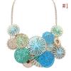Women Fashion Flowers Choker Necklace Women Color Multicolor Bohemian Boho Collar Colorful Blue Big Necklace Jewerly Gift