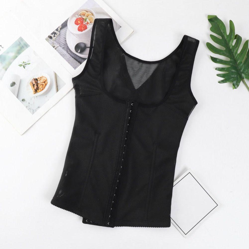 Plus Size Lace Trimmer Camisole Mesh Thin Compression Shapewear Slimming Body Shaper Sport