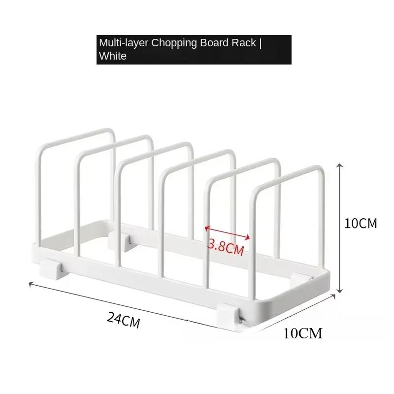 Stainless Steel Faucet Rack Kitchen Storage Pot And Pan Rack Chopping Board Organiser Stand Rack Holder For Kitchen