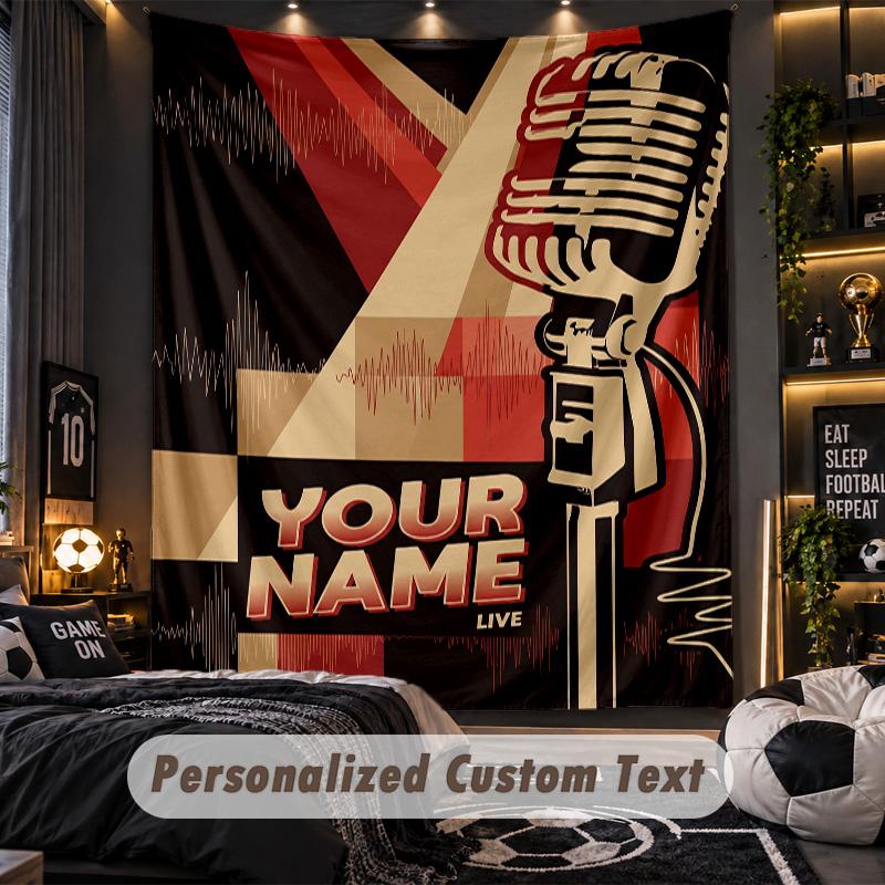 Personalized Wall Tapestry,Arctic Monkeys Custom Printed Name, Fabric Wall Art For Indoor Room Backdrop