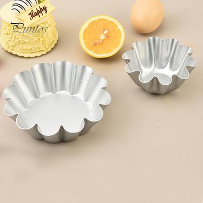 1/4 Stücke Sonnenblumen-Ei-Tortenform Aluminiumlegierung Mini-Pie Pan Backen Tarts Muffins Cupcakes Form Wiederverwendbares Küchenwerkzeug
