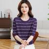 Seven-Sleeve Slimming Pullover for Middle-Aged and Elderly Mothers – Lightweight Knit Top for Spring and Summer
