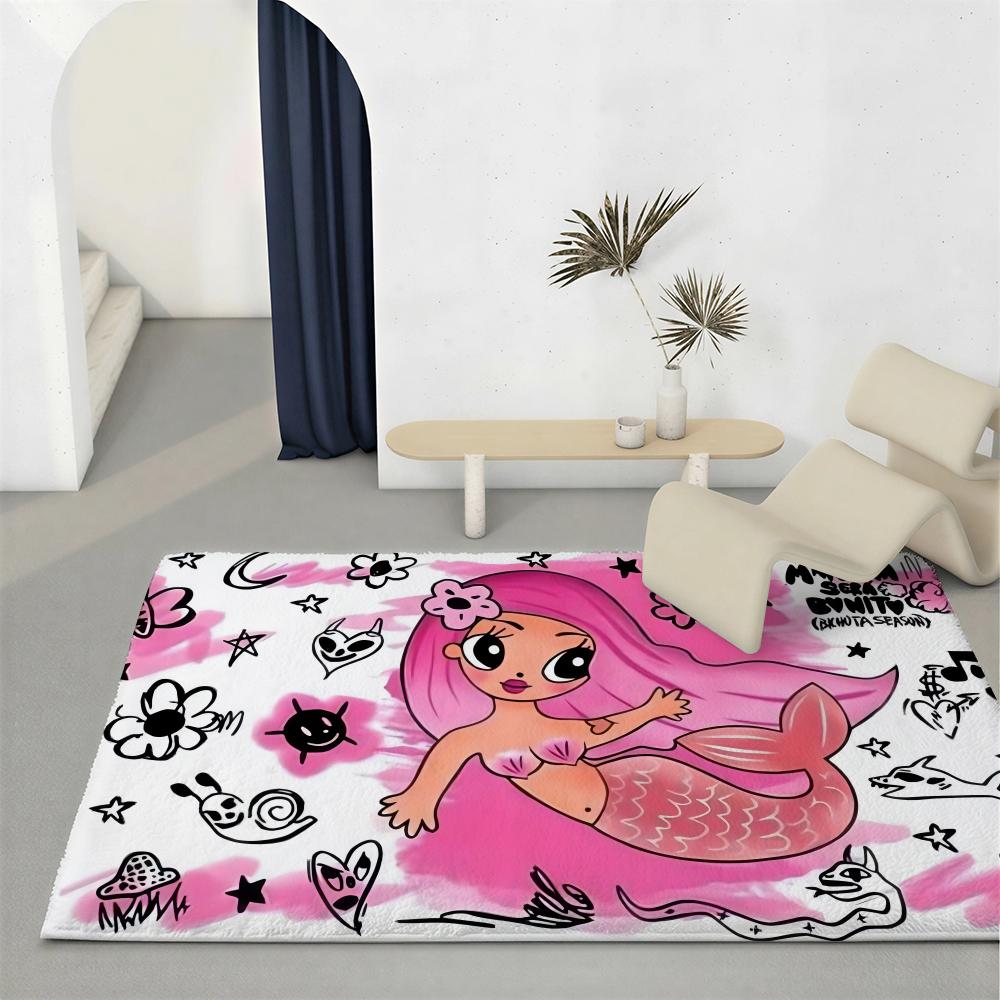 Pop Singer K-Karol GS Floor Mat Eco-Friendly Flannel Doormat Non-Slip Odorless Soft Short Plush Indoor Floor Rug