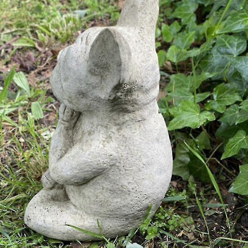 Outdoor French Bulldog Garden Statue Meditation Resin Craft Dog Memorials Dog Figures