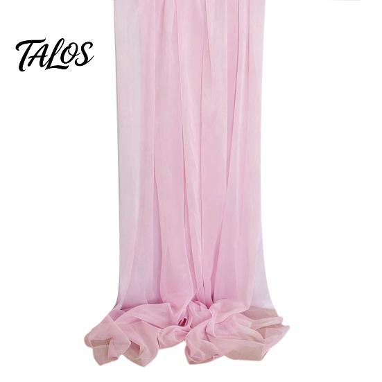 Anspruchsvolle Tischdekoration Durchsichtiger Fließender Läufer, Chiffon Hochzeit Elegant Einfarbig Esszimmerläufer für Zuhause Brautparty Dekorativ
