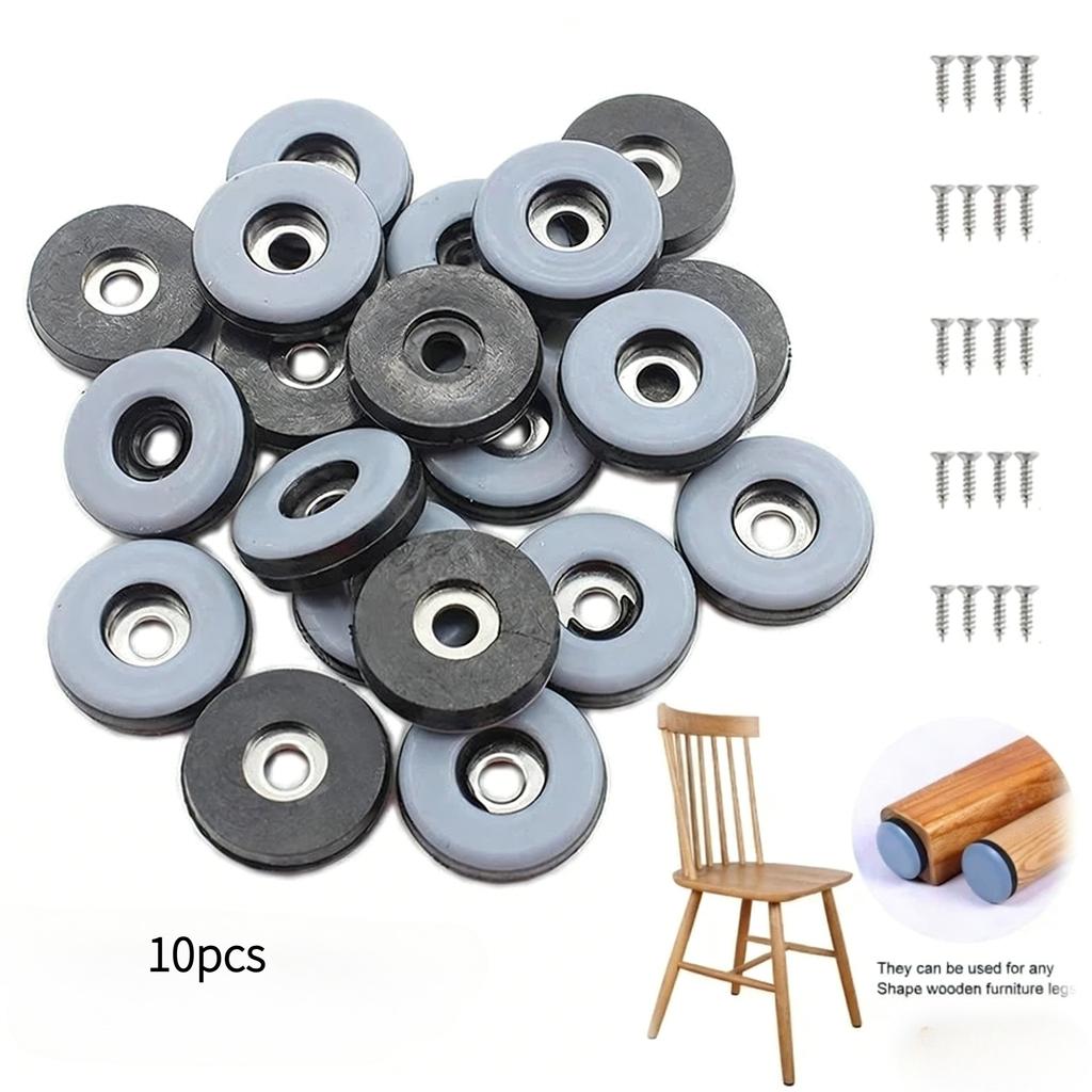 10Pcs Furniture Slider Pads Furniture Glides with Screws Sliding Block Table Chair Leg Mat Floor Protector for Carpet Hardwood