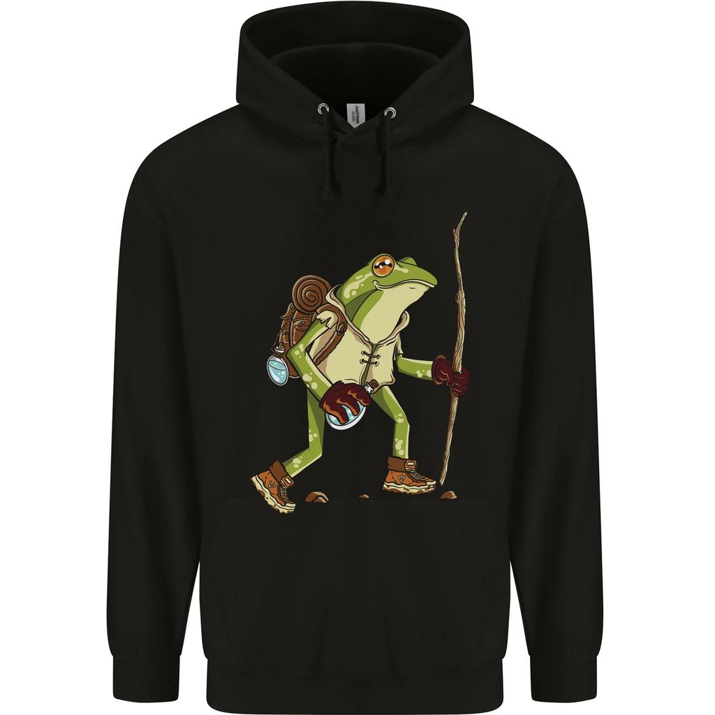 Trekking Hiking Rambling Frog Toad Funny Hoodie